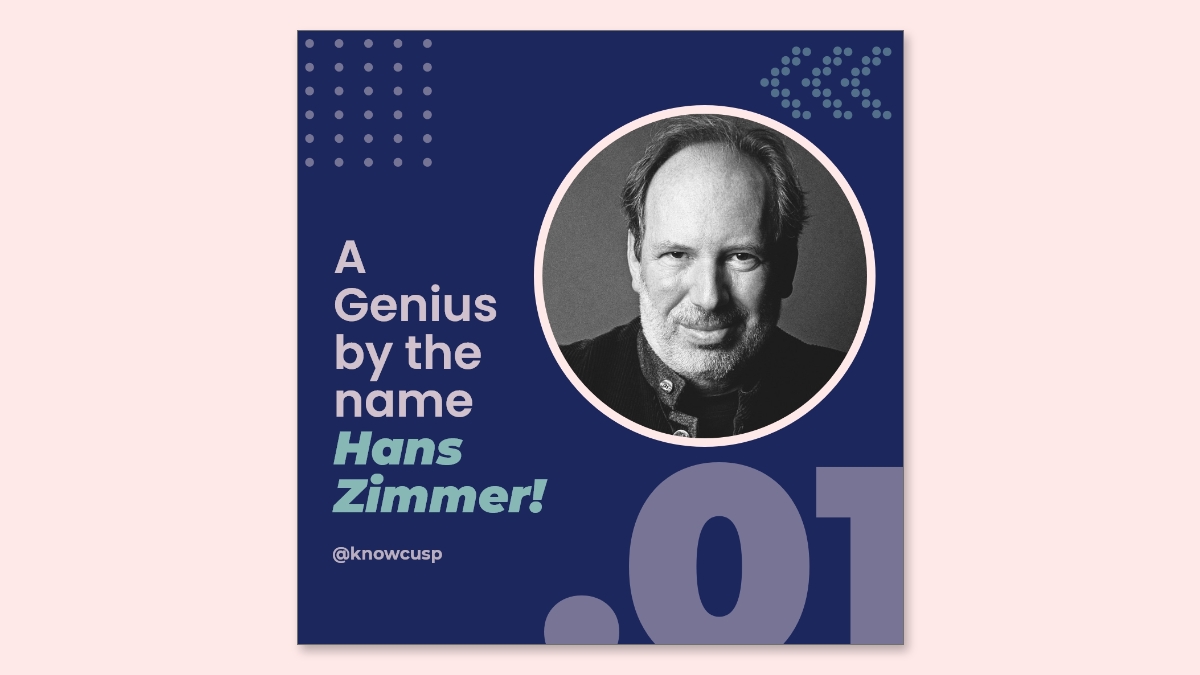 A Genius by the name Hans Zimmer!